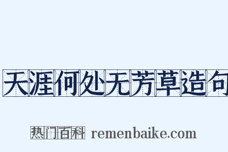 天涯何处无芳草造句是什么意思的图片